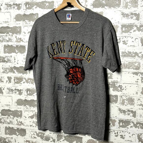 Vintage Kent State Basketball Shirt 80's Russell Athletic Size Medium - Picture 2 of 6